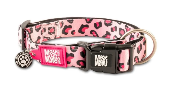 Max Molly Smart ID Leopard Pink Boyun Tasması Small ürün görseli 1