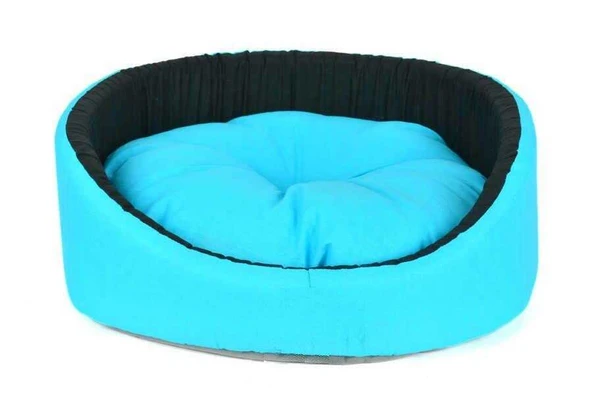 Pet Pretty Butterfly Kedi ve Köpek Simit Yatağı Mavi 43x15 Cm ürün görseli 1