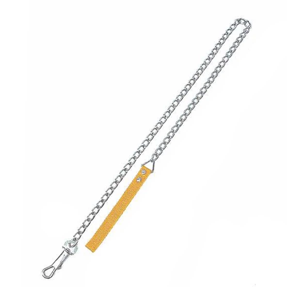 Zampa Yumuşak Dokulu Sarı Köpek Gezdirme Zinciri 2.5 mm x 120 Cm ürün görseli 1