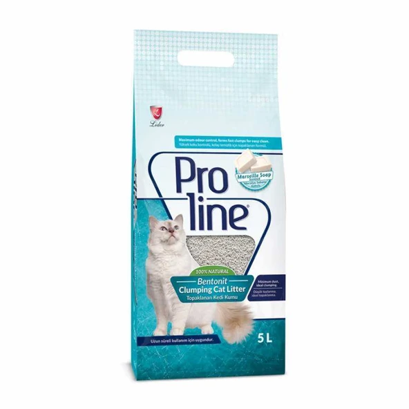 ​Pro Line Marsilya Sabunu Kokulu Bentonit Kedi Kumu 5 litre ürün görseli 1
