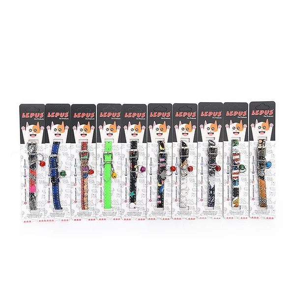 Lepus Kedi Boyun Tasması Deri Desen 30 Cm ürün görseli 1