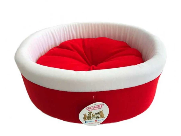 ​Pet Pretty Spesiyal Simit Polar Yatak Kırmızı 54x10 Cm ürün görseli 1
