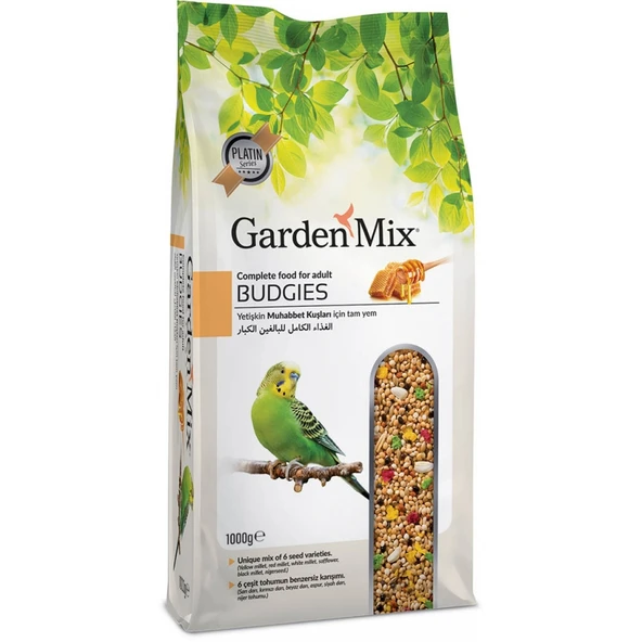 Gardenmix Platin Ballı Muhabbet Kuş Yemi 1 Kg ürün görseli 1
