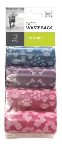 M-Pets Dışkı Poşeti Mix Color 4x20 li ürün görseli 1