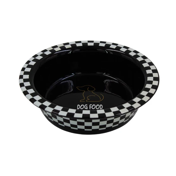 Lepus Renkli Seramik Köpek Mama ve Su Kabı Siyah 520 ml ürün görseli 1