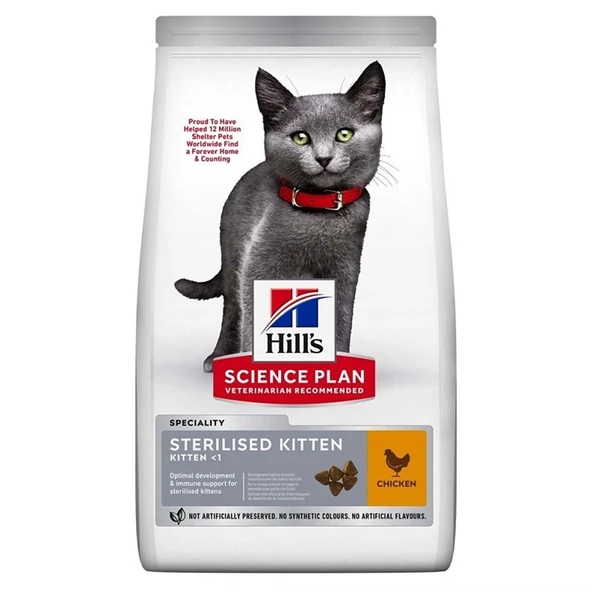 Hills Feline Sterilised Kitten Yavru Kısır Kedi Maması 3 Kg ürün görseli 1