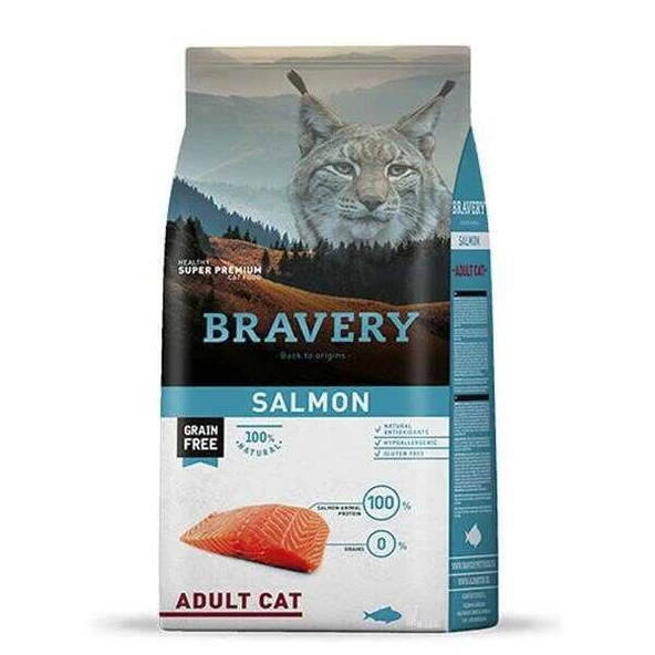 Bravery Adult Cat Tahılsız Somonlu Yetişkin Kedi Maması 7 Kg ürün görseli 1