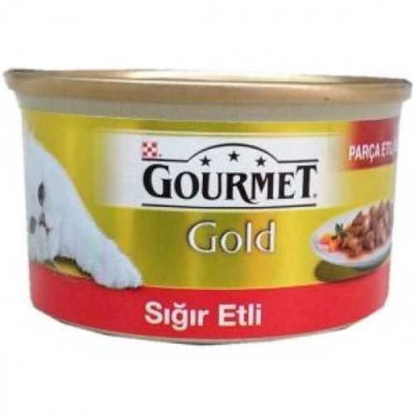 Gourmet Gold Parça Etli Soslu Sığır Etli Kedi Konserve Maması 85 Gr ürün görseli 1
