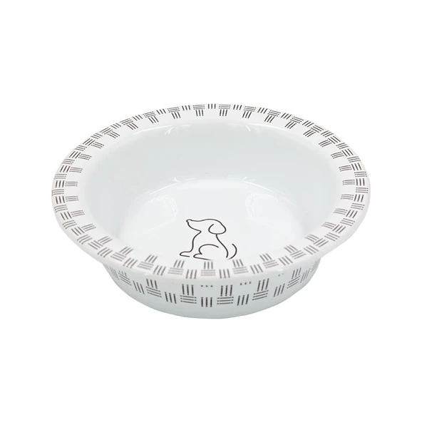 Lepus Renkli Seramik Köpek Mama ve Su Kabı Beyaz 520 ml ürün görseli 1