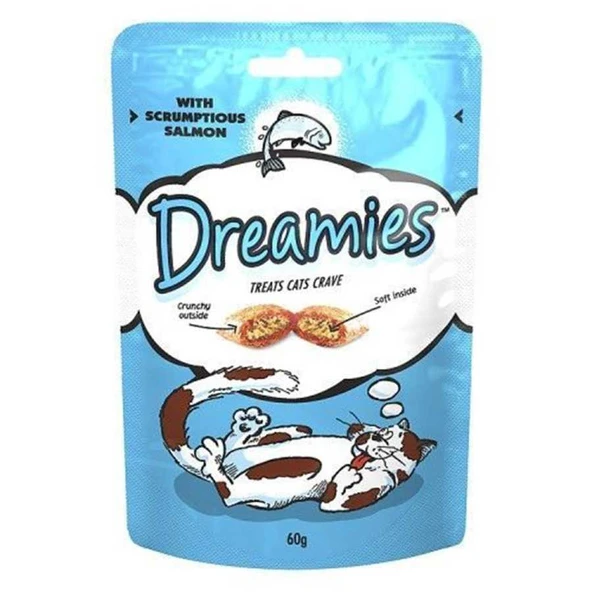 Dreamies İçi Dolgulu Somonlu Kıtır Kedi Ödülü 60 Gr ürün görseli 1
