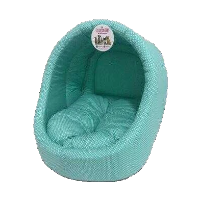 Pet Pretty Kedi ve Köpek Kumaş Desenli Yuvalı Alaska Yatağı Turkuaz 45x38x45 Cm ürün görseli 1