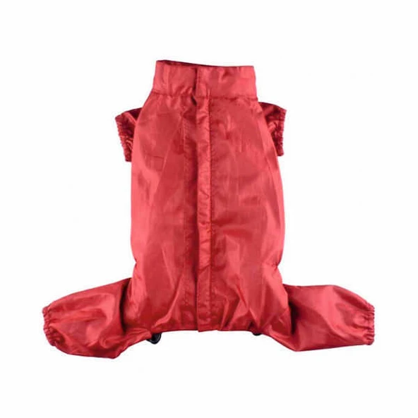 Doggy Dolly Ayaklı Yağmurluk Kırmızı S ürün görseli 1