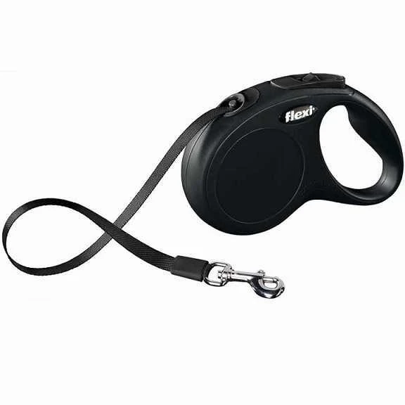 ​Flexi New Classic Kordon Medium Otomatik Gezdirme Siyah 5 Metre ürün görseli 1