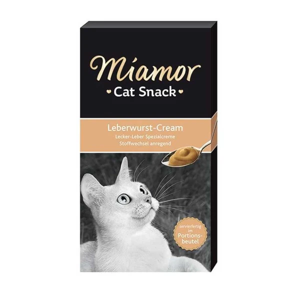 Miamor Cream Ciğerli Kedi Tamalayıcı Ek Besin ve Ödülü 6x15 Gr ürün görseli 1