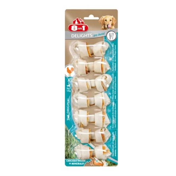 8in1 Delights ProDental Köpekler İçin Ağız Bakım Kemiği 7 li ürün görseli 1
