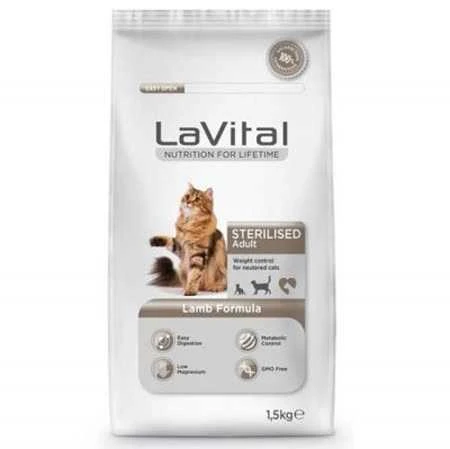 La Vital Kuzulu Kısırlaştırılmış Kedi Maması 1.5 Kg ürün görseli 1