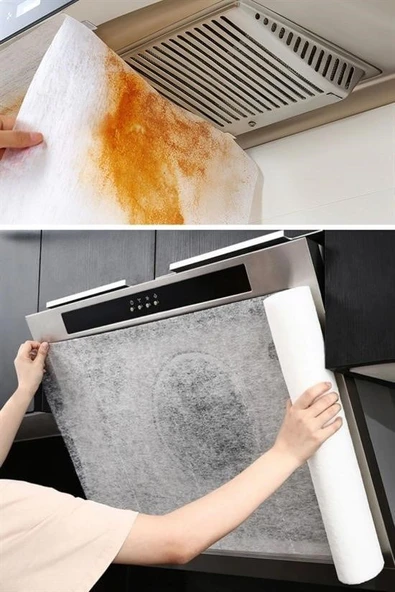 AMS NET® 2li Yağ Emici Duman Önleyici Pratik Mutfak Davlumbaz Koruyucu Dayanıklı Yedek Filtre 45x90cm - Resim 10