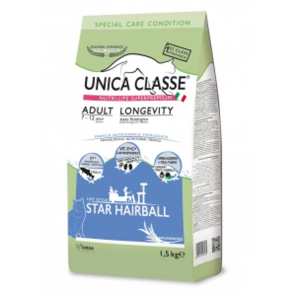 Unica Classe Star Haırball Alabalıklı Kedi Maması 1.5 Kg ürün görseli 1