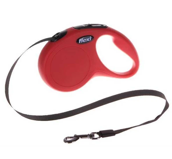 ​Flexi New Classic Kordon Medium Otomatik Gezdirme Kırmızı 5 Metre ürün görseli 1