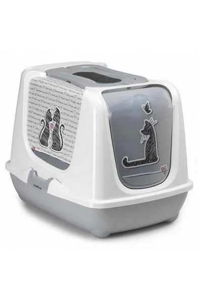 Moderna Trendy Love Kapalı Kedi Tuvaleti 50 Cm ürün görseli 1