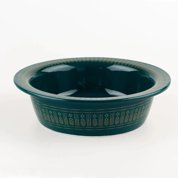 Lepus Renkli Seramik Kedi Köpek Mama ve Su Kabı Yeşil 520 ml - Resim 2