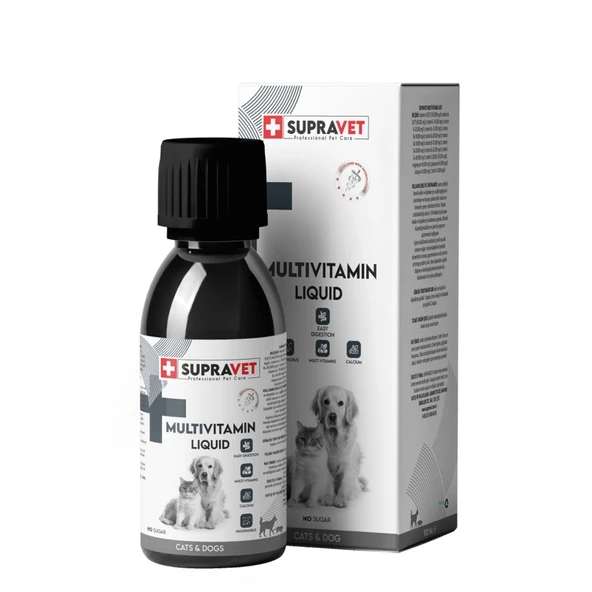 Supravet Multivitamin Sağlıklı Kedi ve Köpekler İçin Sıvı Damla 100 ml ürün görseli 1
