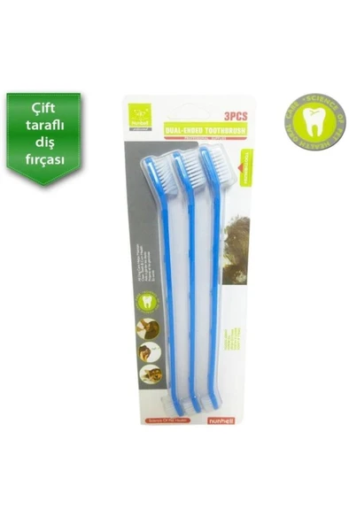 Nunbel Kedi Köpek Diş Fırçası 3'lü ürün görseli 1