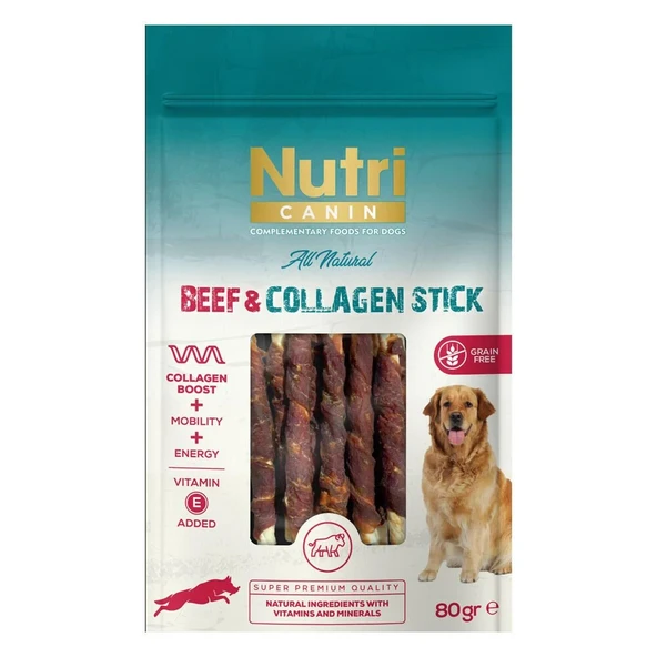Nutri Canin Beef Collagen Stick Biftekli Köpek Ödülü 80 Gr ürün görseli 1