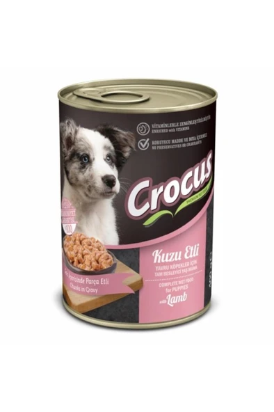 Crocus Yavru Köpek Kuzu Etli Yaş Mama 400 Gr ürün görseli 1