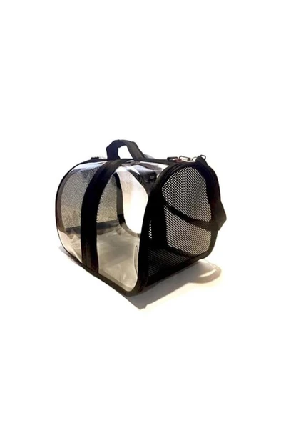 Pet Pretty Bacco Milano Şeffaf Kedi Köpek Taşıma Çantası Siyah 28x44x28 Cm - Resim 3