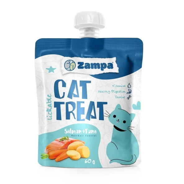 Zampa Puding Kedi Ödülü Somon Ton Balıklı 60 Gr ürün görseli 1