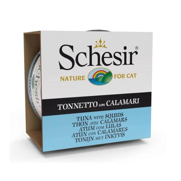 Schesir Ton Balıklı Kalamarlı Jöleli Kedi Konservesi 85 Gr ürün görseli 1
