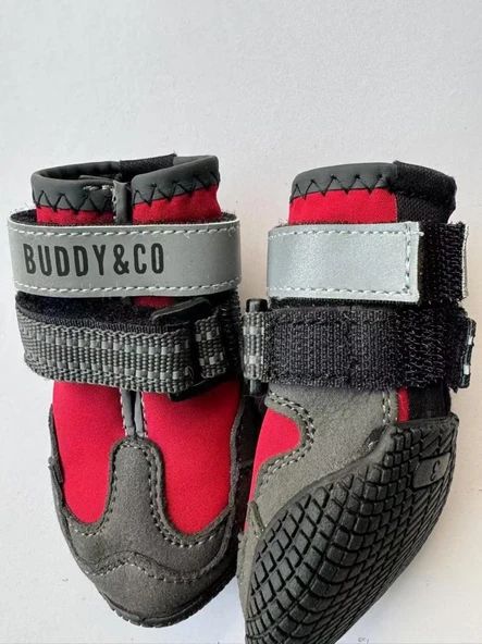 Buddy Co Megastone Kauçuk Dış Taban Köpek Ayakkabısı Kırmızı No 7 7 Cm - Resim 2