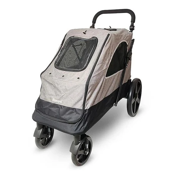Zampa Alonso Kedi Köpek Taşıma Arabası Puset Gri 30 Kg 60x97x111 Cm ürün görseli 1