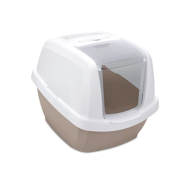 Imac Maddy Junıor Kapalı Kedi Tuvaleti Bej Beyaz 57x43x41 Cm ürün görseli 1