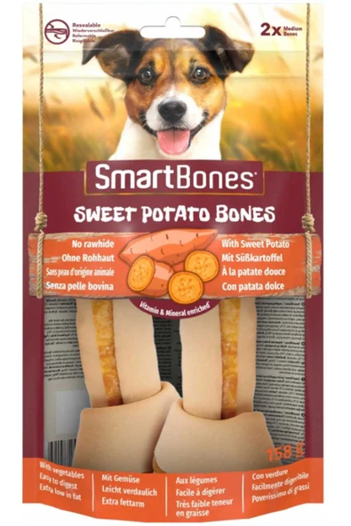 Smartbones Orta Irk Köpekler için Tatlı Patatesli Ödül Kemiği (2li) 158 Gr ürün görseli 1