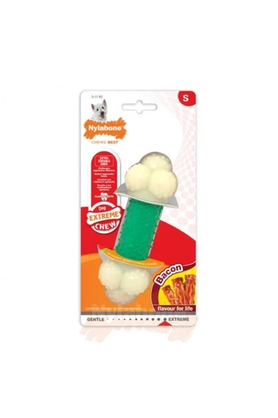 Nylabone Bacon Domuz Aromalı Çiğneme Kemiği Small ürün görseli 1