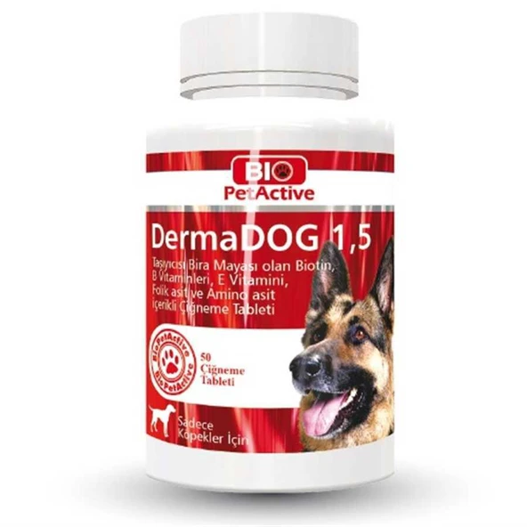 Pet Active Dermadog Köpekler İçin Sarimsakli Maya Tableti 100 Adet ürün görseli 1