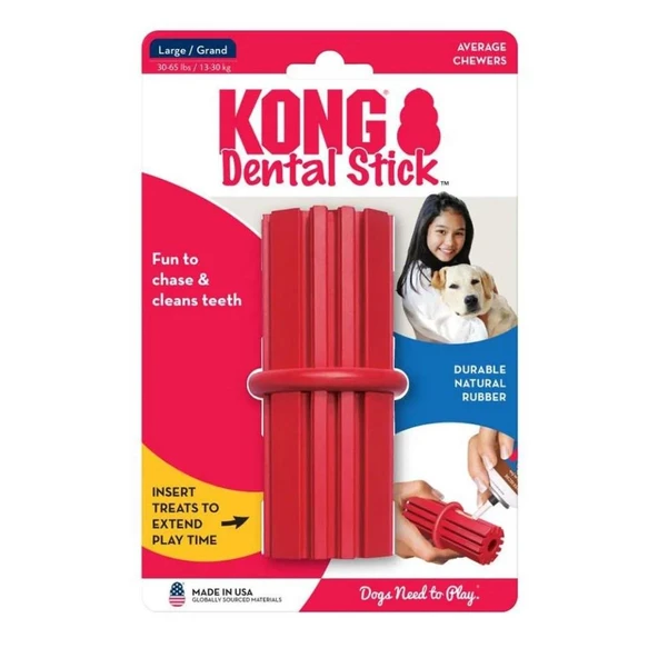 KONG Dental Stick Diş Temizliği Sağlayan Köpek Oyuncağı Large 13 Cm ürün görseli 1