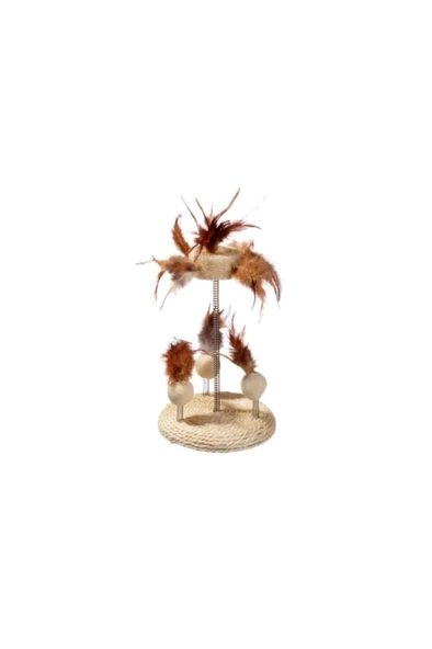 Karlie Yaylı Hasır Kedi Oyuncağı Bej 25x15 Cm ürün görseli 1