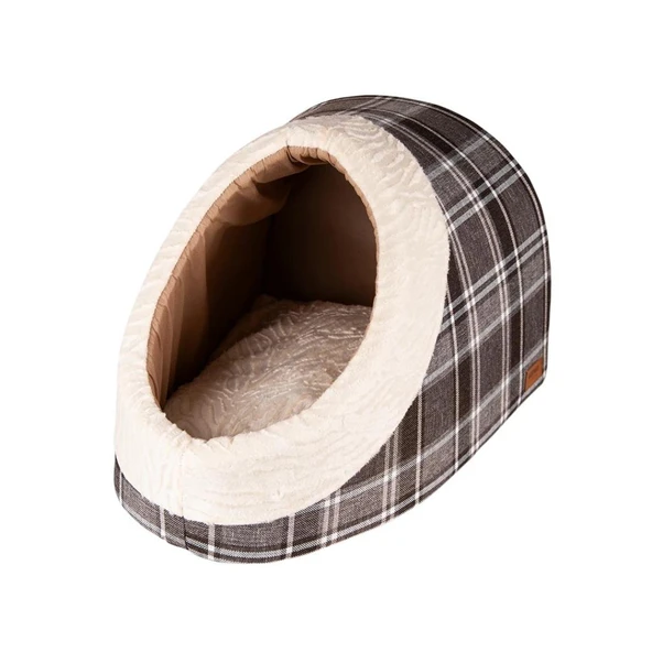 Lepus Mia Alaska Yatak Ekose Kahverengi 40x50x30 Cm ürün görseli 1