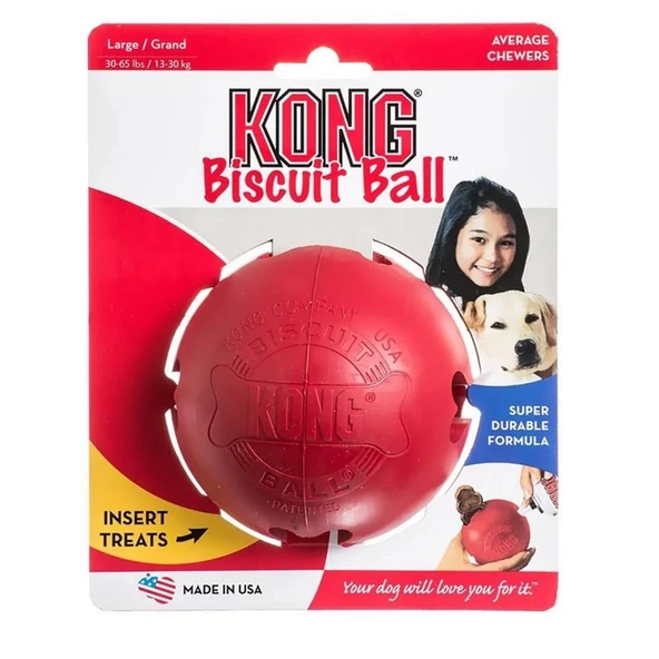 KONG Biscuit Ball Top Şeklinde Köpek Oyuncağı Large ürün görseli 1