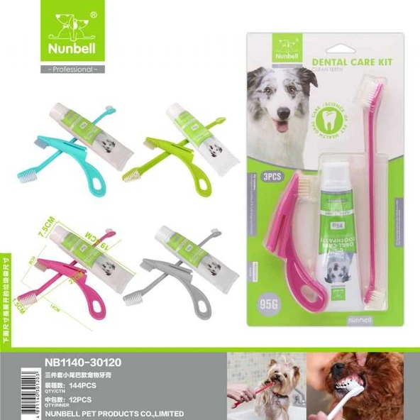 Nunbell Dental Diş Macunu ve Fırça Seti 3'Lü ürün görseli 1