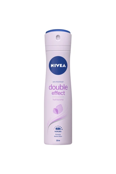 Nivea Kadın Sprey Deodorant Double Effect 48 Saat Anti-perspirant Koruma 150ml Pürüzsüz Koltuk Altı - Resim 2