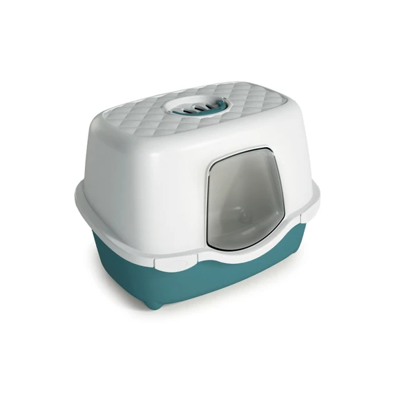 Stefanplast Tres Chıc Beyaz Yeşil Kedi Tuvaleti 56x39x39 Cm ürün görseli 1