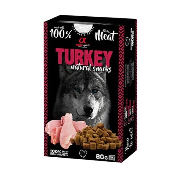 Alpha Spirit Doğal Atıştırmalık Hindi Etli Köpek Ödülü 80 Gr ürün görseli 1