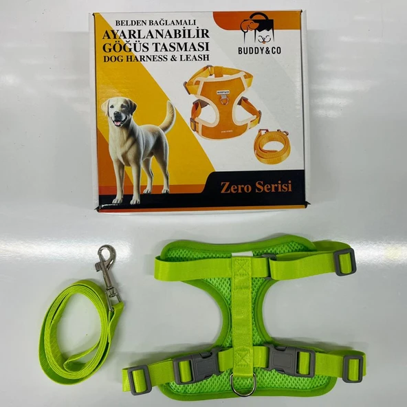 Buddy Co Zero Köpek Uzatmalı Göğüs Tasması Yeşil Large ürün görseli 1