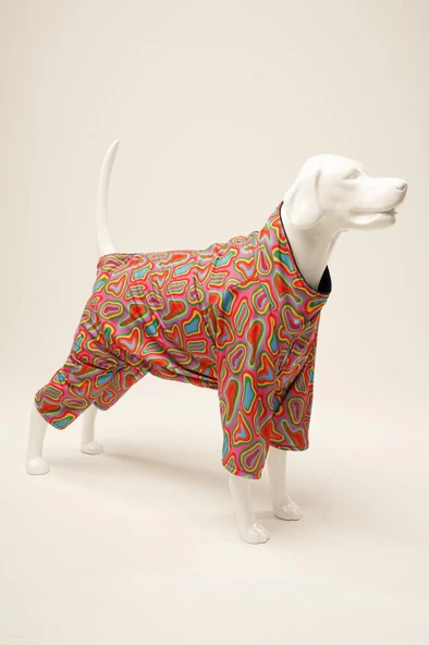 A40 Pınky İçi Polar Su Geçirmez Köpek Yağmurluğu XLarge ürün görseli 1