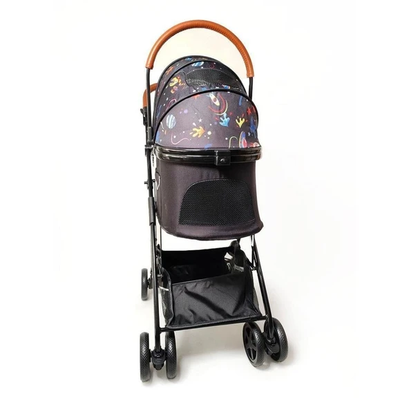 Zampa Bottas Kedi Köpek Taşıma Arabası Siyah 48x80x99 Cm ürün görseli 1