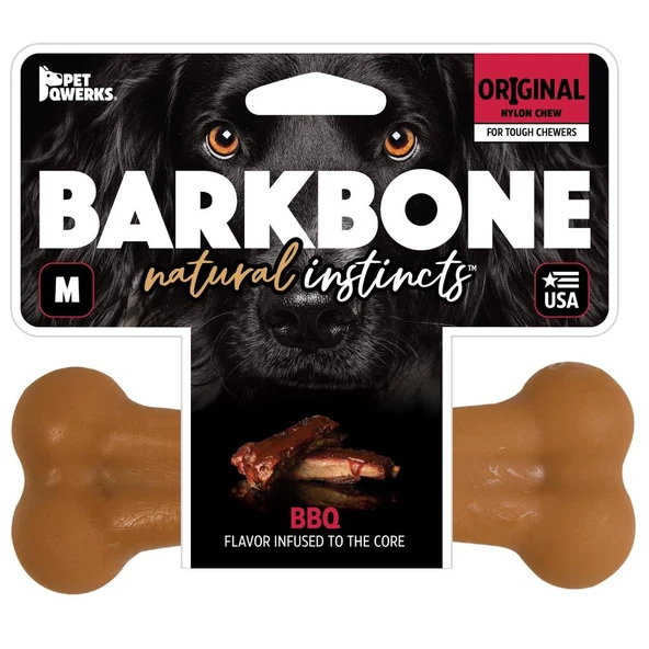 BarkBone Original Barbekü Aromalı Köpek Çiğneme Kemiği Orta Boy 16 Cm ürün görseli 1